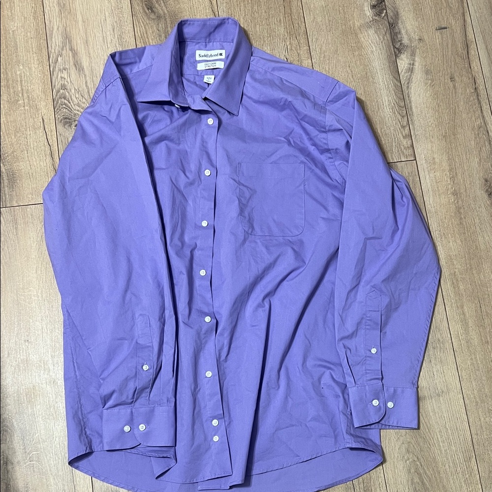Saddlebred Men's Purple Dress Shirt